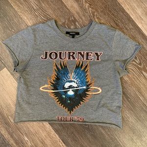 Journey Band Tee Crop Top